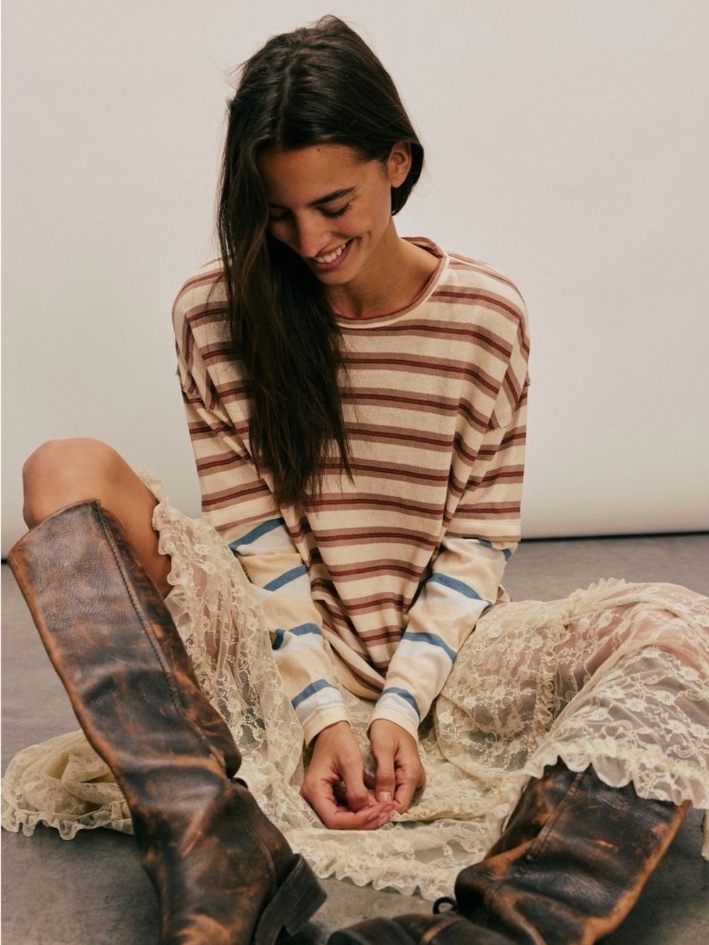 We The Free Nina Stripe Long-Sleeve Tee